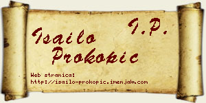 Isailo Prokopić vizit kartica